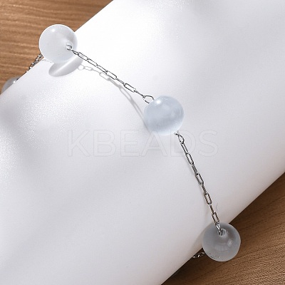 304 Stainless Steel Cable Chain Bracelets BJEW-C094-01P-06-1