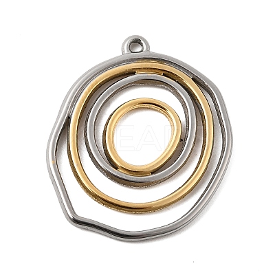 Ion Plating(IP) 304 Stainless Steel Pendants STAS-M312-02GP-1