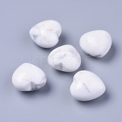 Natural Howlite Heart Love Stone G-F659-B11-1