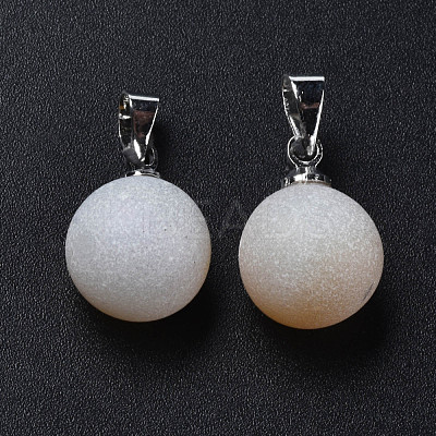 Natural Agate Charms G-Q998-036C-1