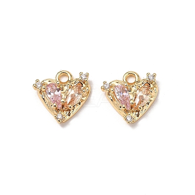 Brass Micro Pave Cubic Zirconia Pendants KK-A259-17G-02-1