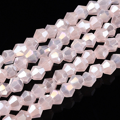 Imitation Jade Electroplate Glass Beads Strands EGLA-A039-J2mm-B07-1