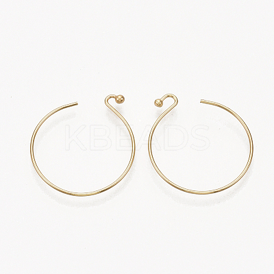 Brass Earring Hooks X-KK-T035-102G-1