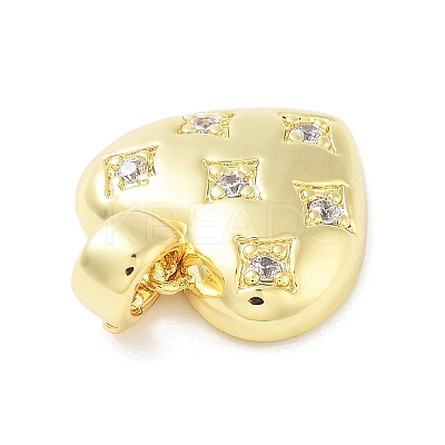 Brass Micro Pave Cubic Zirconia Pendants KK-F877-25G-1
