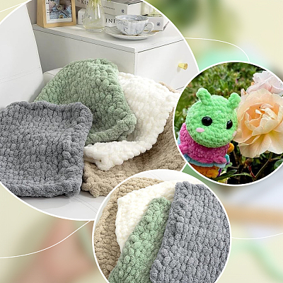 4 Rolls Soft Crocheting Yarn OCOR-SP0001-01E-1