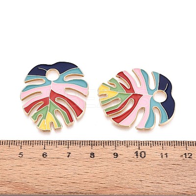Rack Plating Alloy Enamel Pendants ENAM-T015-012E-NR-1