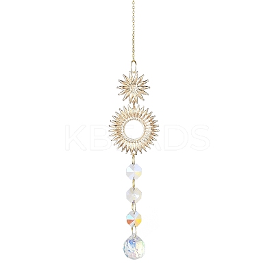 Alloy Rhinestone Hanging Ornaments HJEW-E012-02G-03-1