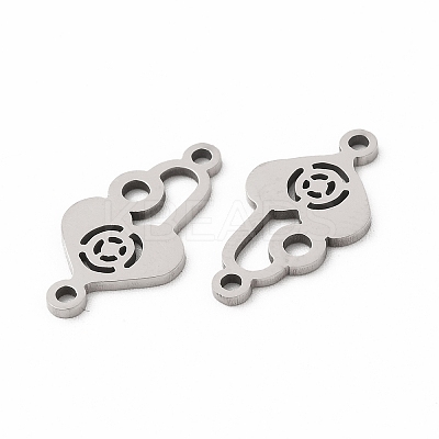 Non-Tarnish 201 Stainless Steel Connector Charms STAS-K251-088P-1