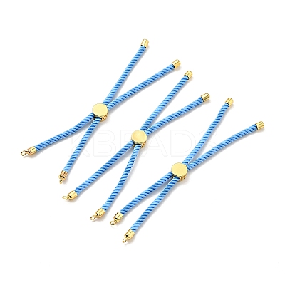 Half Finished Twisted Milan Rope Slider Bracelets FIND-G032-01G-15-1