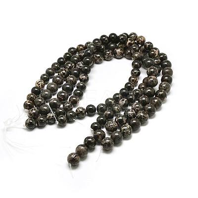 Natural Imperial Jasper Beads Strands G-I122-8mm-11-1