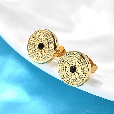 304 Stainless Steel Stud Earrings EJEW-F361-11G-1