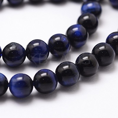 Natural Tiger Eye Bead Strands G-G735-23-8mm-02-1