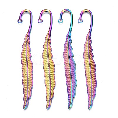 Rainbow Color Alloy Bookmark Findings PALLOY-N163-1710-NR-1