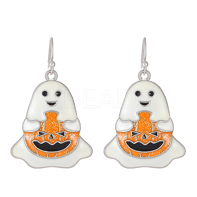 Halloween Alloy Enamel Dangle Earrings FS-WG03594-05-1