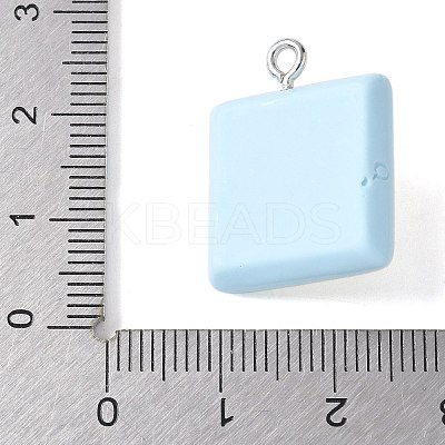Opaque Resin Pendants LS-RESI-S019-02A-1