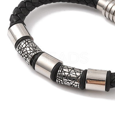 Braided Microfiber Leather Cord Bracelets BJEW-B096-18B-1