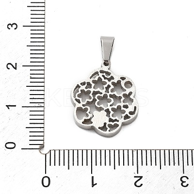 304 Stainless Steel Pendants STAS-F313-14P-1