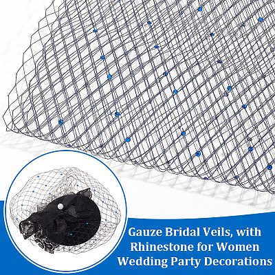 Gauze Bridal Veils AJEW-WH0314-489E-1