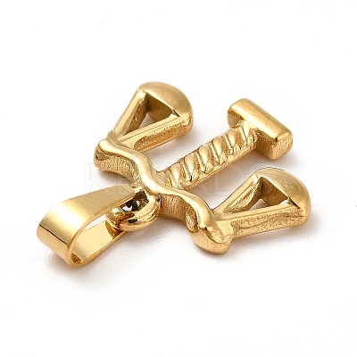 PVD Vacuum Plating 201 Stainless Steel Pendants STAS-P314-12G-1
