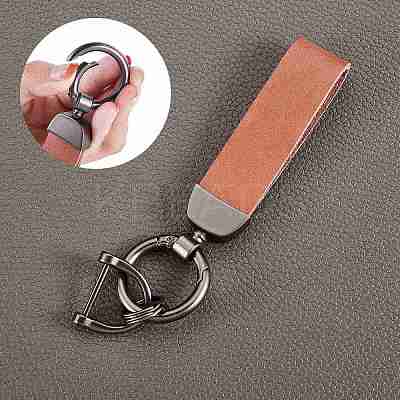 Genuine Leather Car Key Keychain JX273A-1