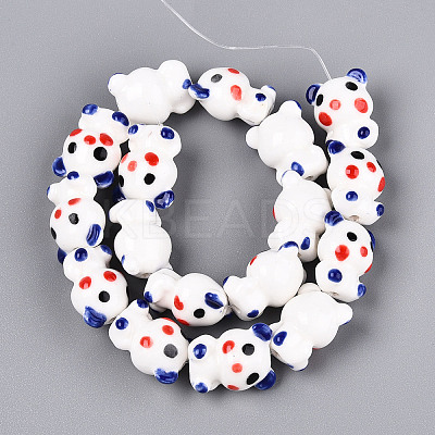Handmade Porcelain Bead Strands PORC-N011-02C-1
