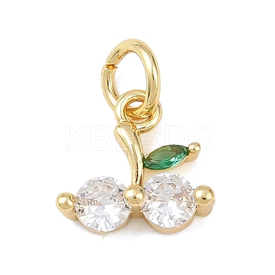 Brass Micro Pave Cubic Zirconia Charms LS-KK-H525-03B-G-1