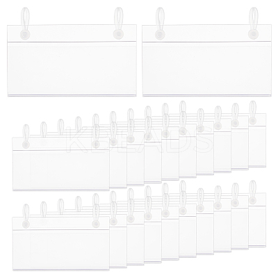Rectangle PVC Price Tag Sign Label Holder LS-KY-WH0046-61-1