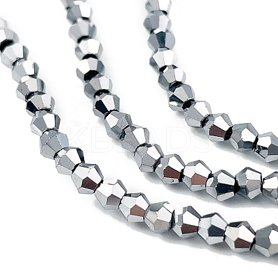 Transparent Electroplate Glass Beads Strands EGLA-A039-T2mm-UA05-1