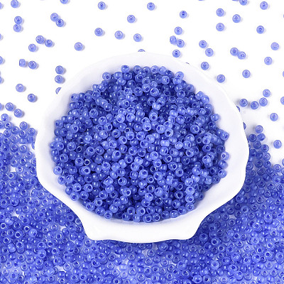 6/0 Transparent Inside Colours Glass Seed Beads SEED-N008-08E-1