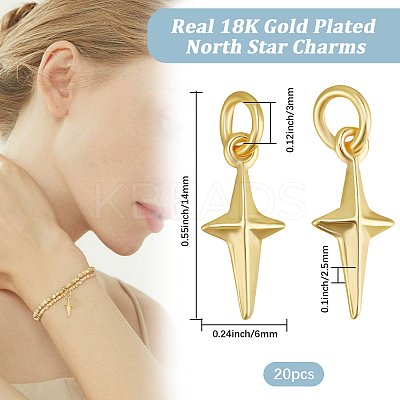 20Pcs Brass Charms KK-BBC0017-27-1
