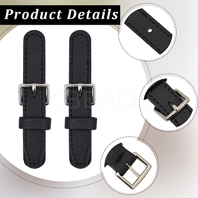 8 Pairs PU Leather Toggle Buckles DIY-GF0012-96B-1