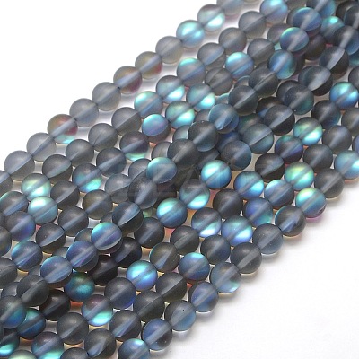 Synthetic Moonstone Beads Strands X-G-F142-6mm-02-1