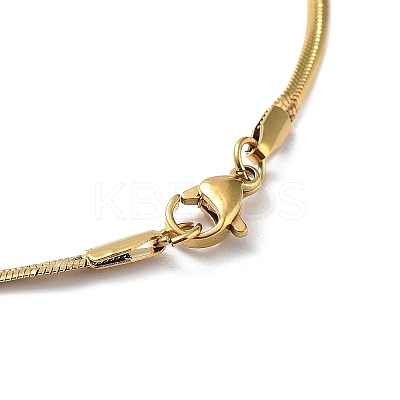 304 Stainless Steel Flat Snake Chain Necklaces for Women LS-NJEW-D058-04G-1