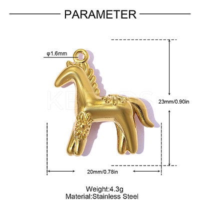 304 Stainless Steel Pendants STAS-OY015-24G-1