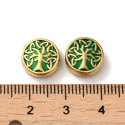 304 Stainless Steel Enamel Beads STAS-I203-02A-G-1