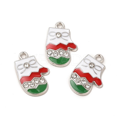 Christmas Alloy Enamel Pendants ENAM-M053-10P-1