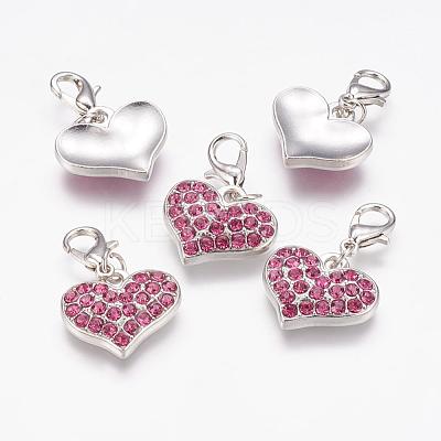Alloy Rhinestone Pendants RB-C1386-A24P-1