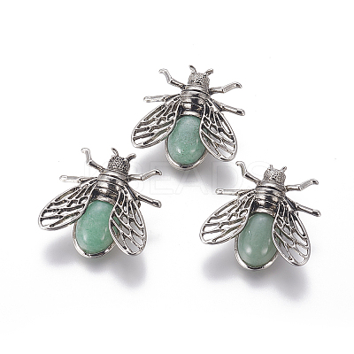 Natural Green Aventurine Brooches G-A176-D06-1-1