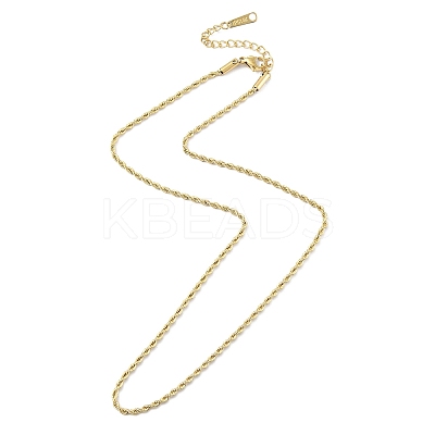 Ion Plating(IP) 304 Stainless Steel Rope Chain Necklace for Men Women X-NJEW-M200-04G-1
