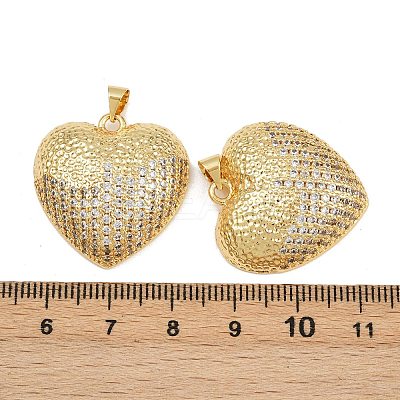 Brass Micro Pave Cubic Zirconia Pendants KK-C132-03H-G-1