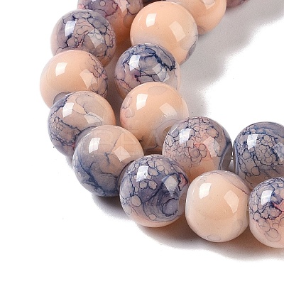 Baking Paint Glass Bead Strands X-GLAA-H031-01B-11-1