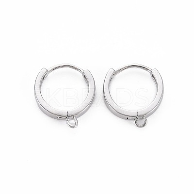 Brass Huggie Hoop Earring Findings KK-S364-158-1