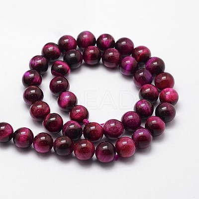 Natural Tiger Eye Bead Strands G-G735-23-8mm-04-1