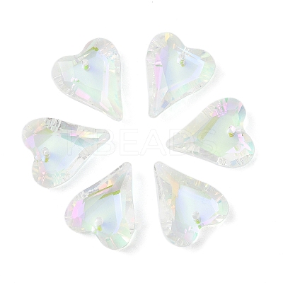 Electroplated Glass Pendants EGLA-M029-05-07-1