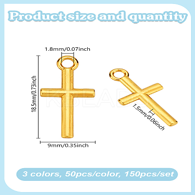150Pcs 3 Colors Alloy Pendants FIND-LP0001-28-1