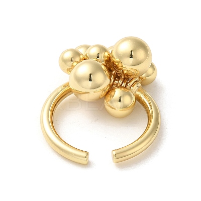 Brass Open Cuff Rings for Women RJEW-M169-02G-1