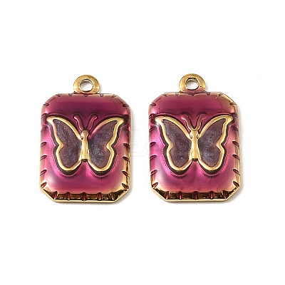 304 Stainless Steel Enamel Pendants STAS-I371-14G-01-1