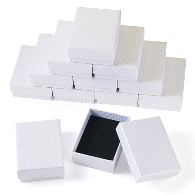Rhombus Textured Cardboard Gift Storage Boxes LS-CON-TAC0010-03A-01-1