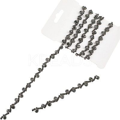 S-shaped Glass Rhinestone and Iron Cup Chains DIY-WH20032-25B-01-1