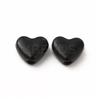 Heart Spray Painted Alloy Beads FIND-G053-01H-1